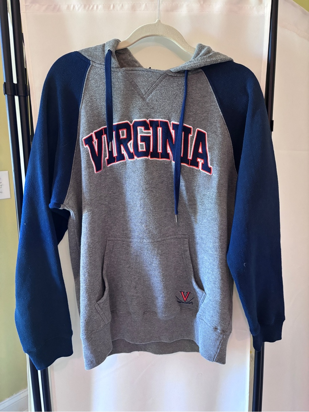Top of the World Virginia Men's Zip-Up Hoodie - Gray and Navy